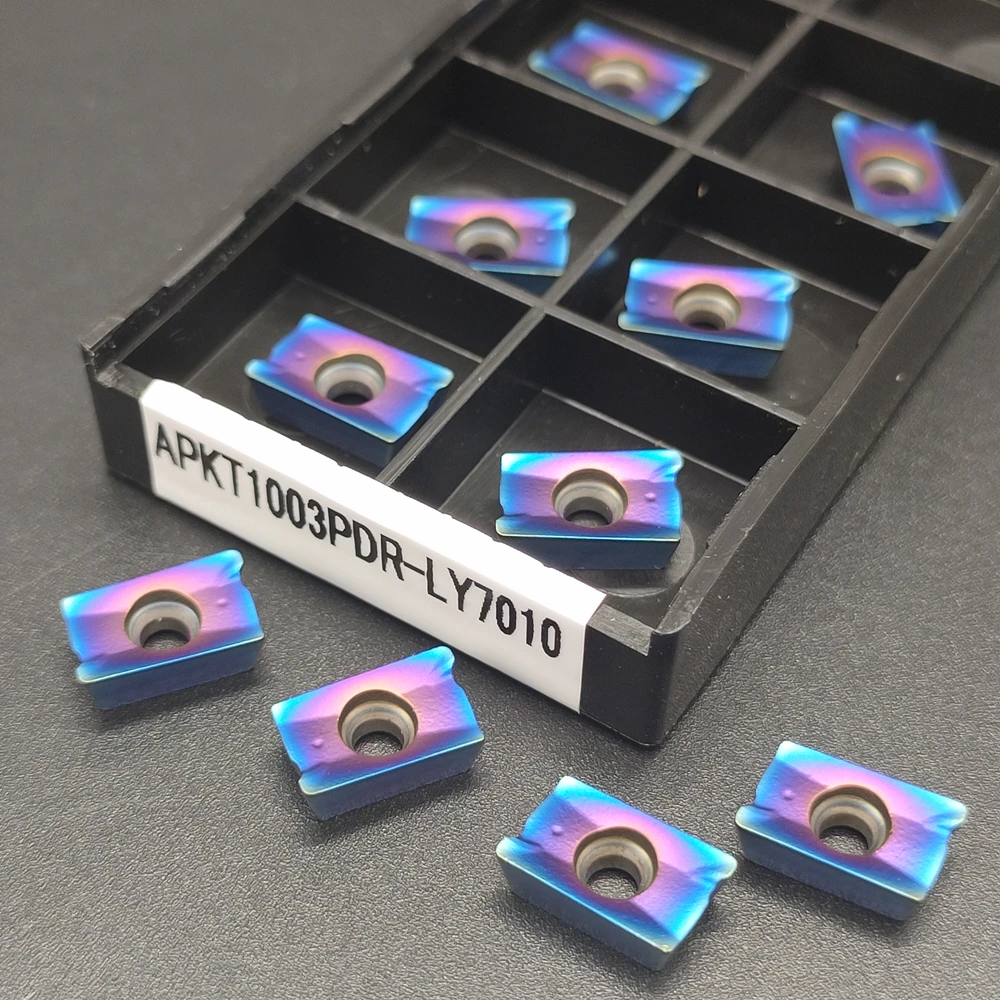 

10 шт. высококачественный карбидный APKT1003PDR LY7010 токарный инструмент Серия Blue Flame фрезерные лезвия с ЧПУ