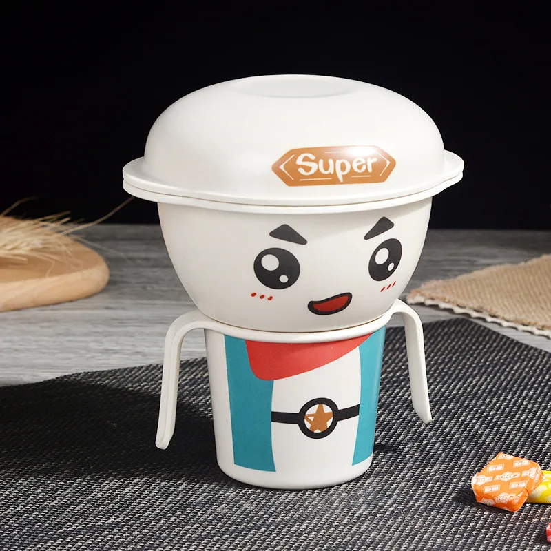 2 стиля бамбуковое волокно креативная мультяшная посуда комплект из 3 предметов