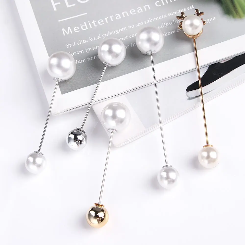 Простая брошь с искусственным жемчугом разнообразные стили имитирующие жемчуг