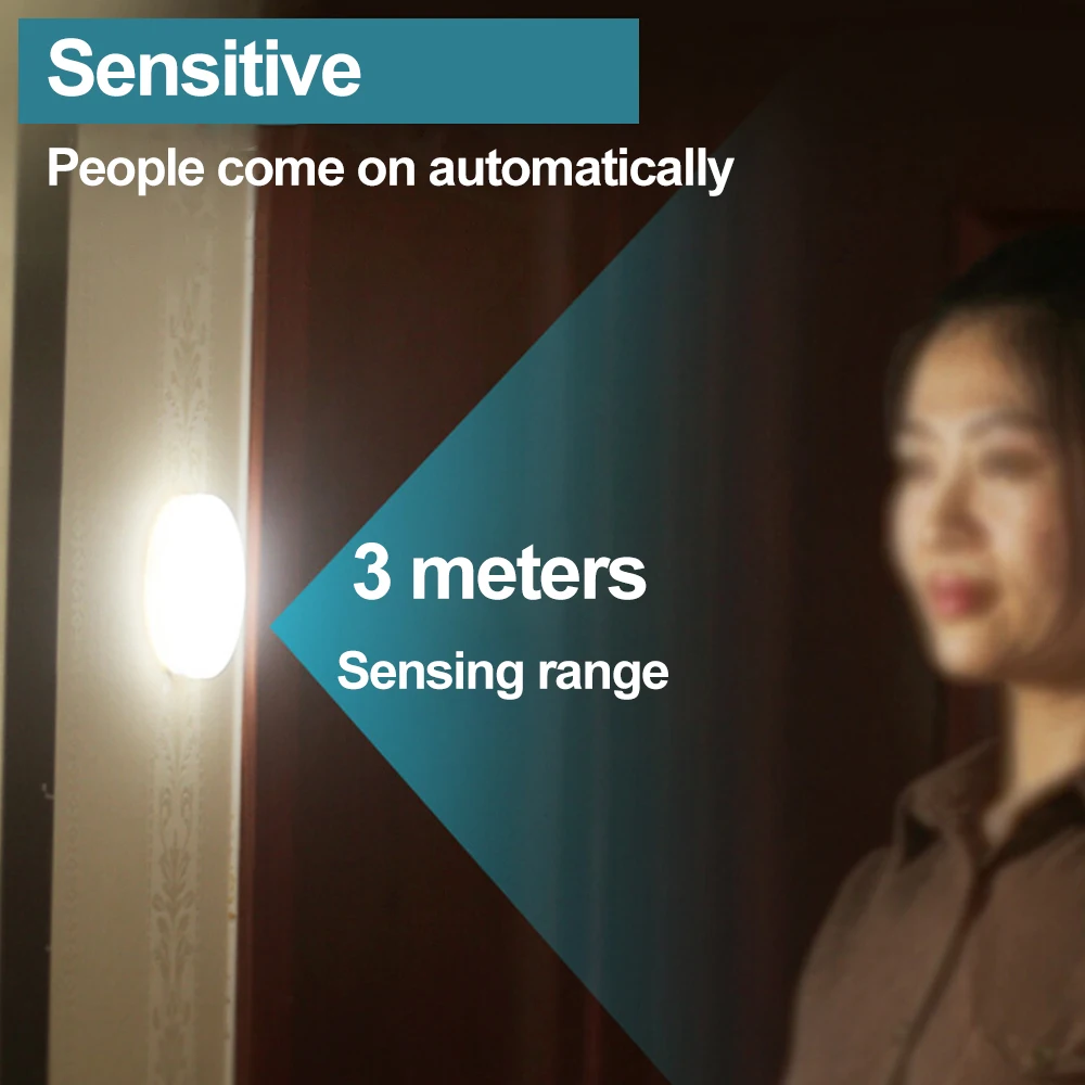 

Светодиодный ночсветильник с датчиком движения, USB зарядка, фонарь с датчиком освещения, внутреннее украшение, светильник для дома, коридор...