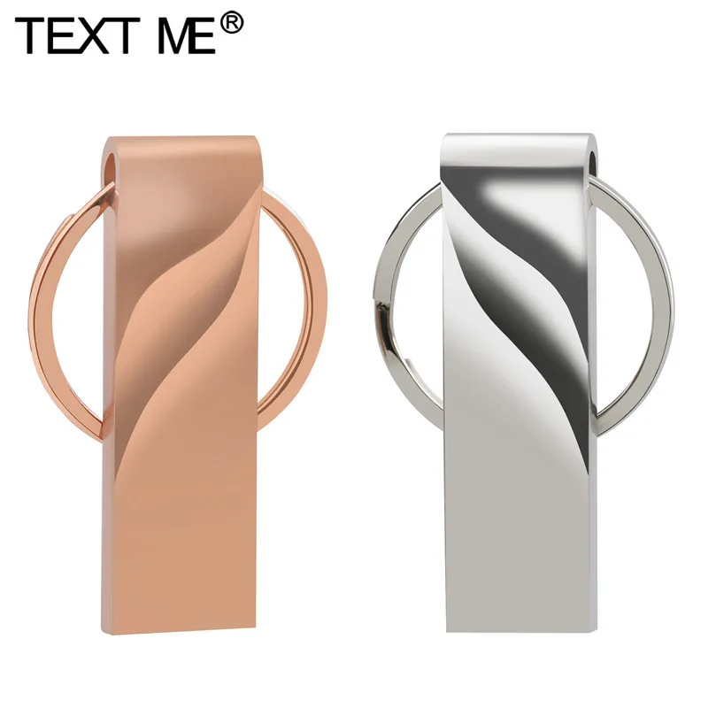 

TEXT ME 32GB usb 2.0 Flash Disk Pendrive 64GB 2.0 usb Memory Stick16GB 8GB 4GB USB Stick Pen Drive Metal