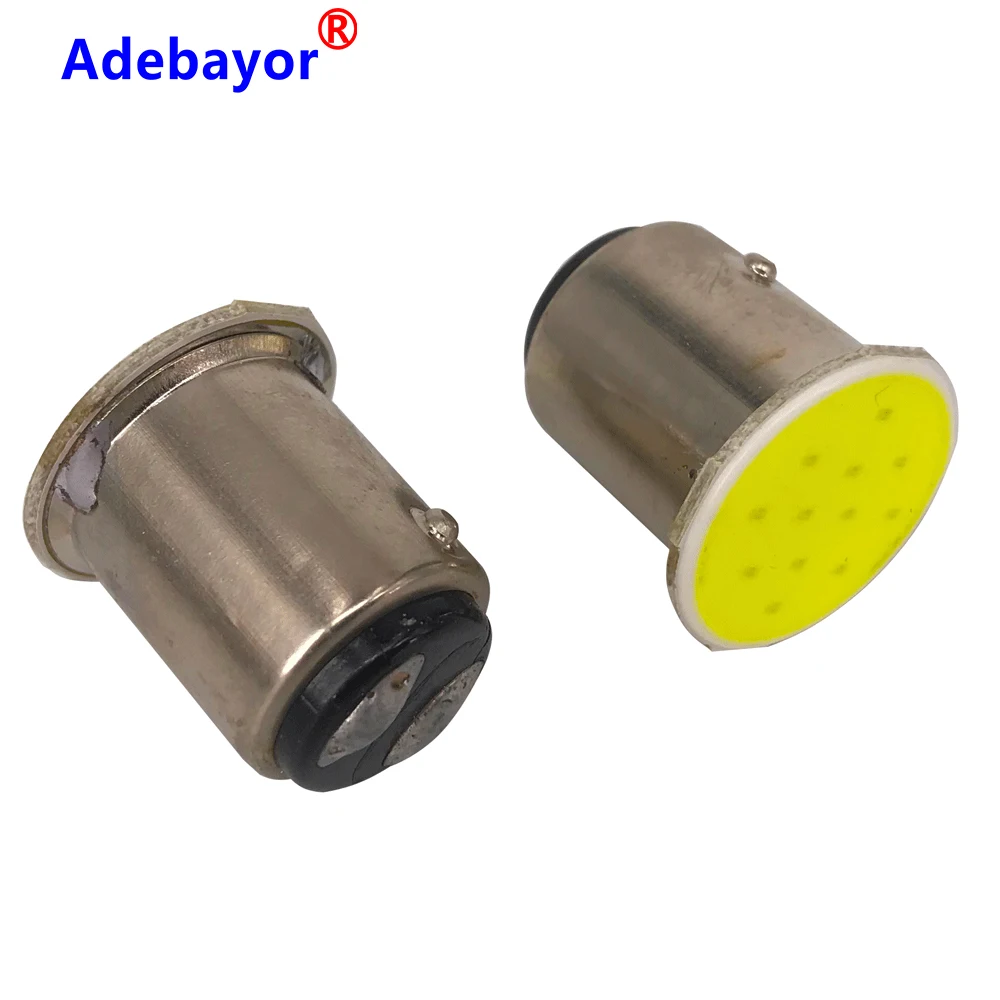 1 шт. Ba15s Cob P21w светодиодный 12 SMD 1156 В 1157 лампы для автофургона прицепа салона