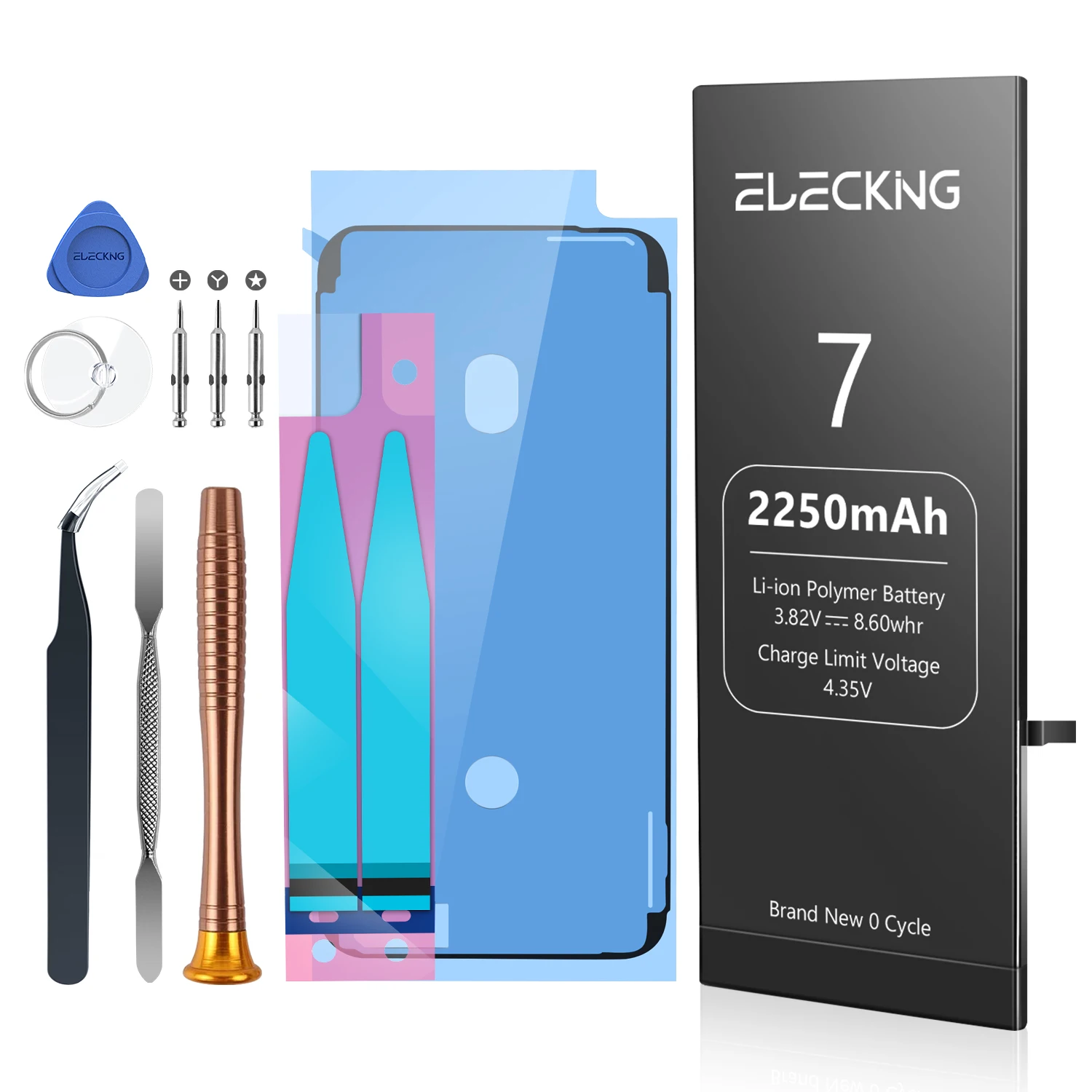 Аккумуляторы ELECKING для iPhone 7 2250 мАч сменный совместимый аккумулятор большой