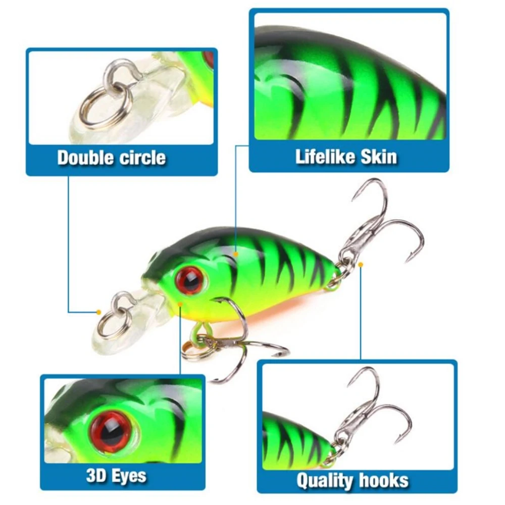 1 шт./лот плавающий воблер в виде рыбки приманка для рыбной ловли 4 5 см 3 8 г