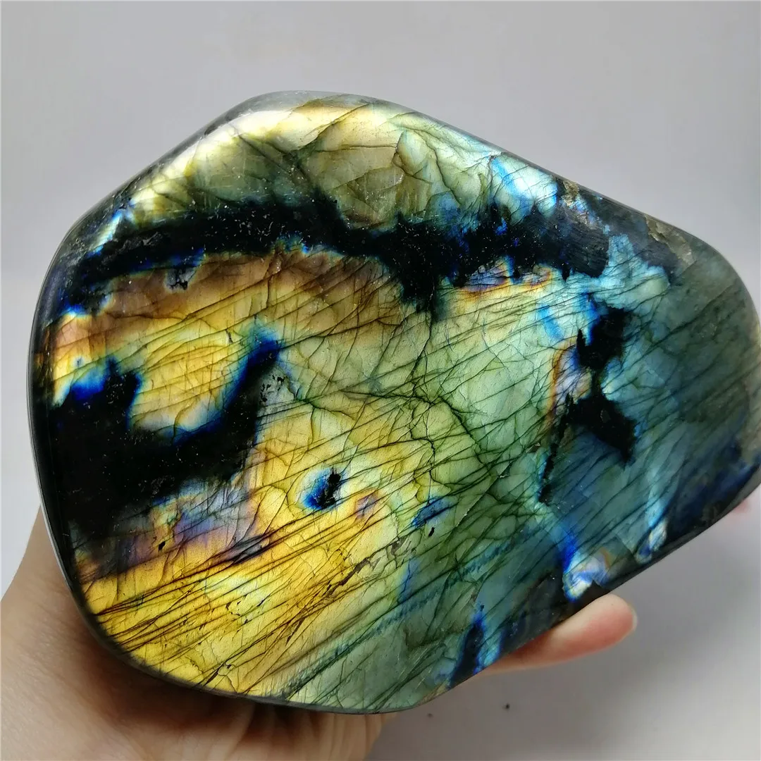 

290g-2.9kg Natural Crystal Moonstone Raw Gemstone Ornaments Healing Quartz Labradorite Handicraft Decorating Stones Chakra Decor