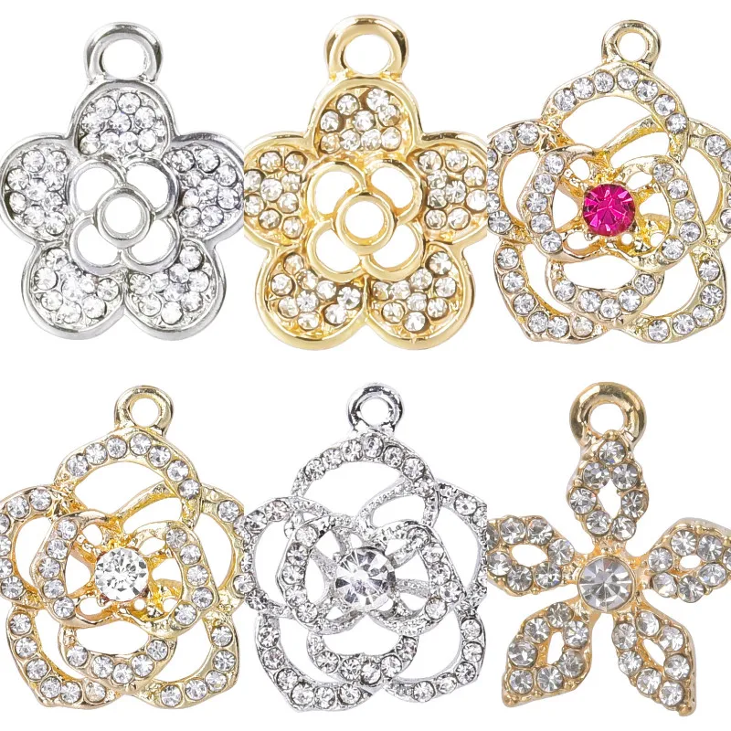 Подвески Стразы с весенними пионами цветы розы подвески женские ожерелья