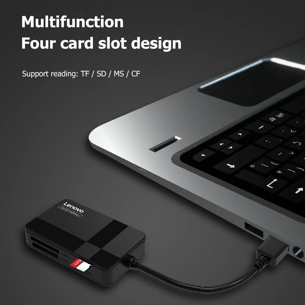 

Кардридер Lenovo D302 USB 3,0, 5 Гбит/с, устройство для чтения TF, CF, MS