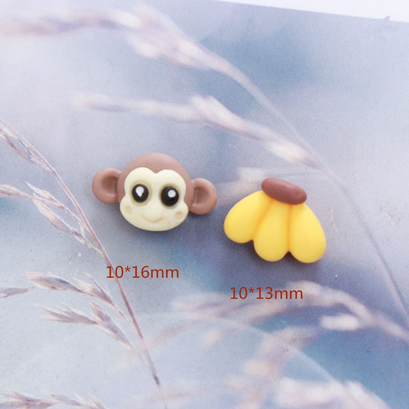 

50Pcs/Lot Cartoon Animal Composite Planar Resin DIY Hairpin Jewelry Crafts Materials Mini Nail Art Flat Back Resin Decor Patch