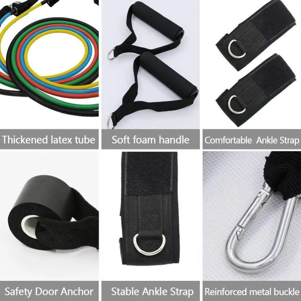 

Elastic Yoga Pull Rope Multifunctional Fitness Exercises Resistance Bands Latex Tubes Pedal Excerciser Body Training Workout