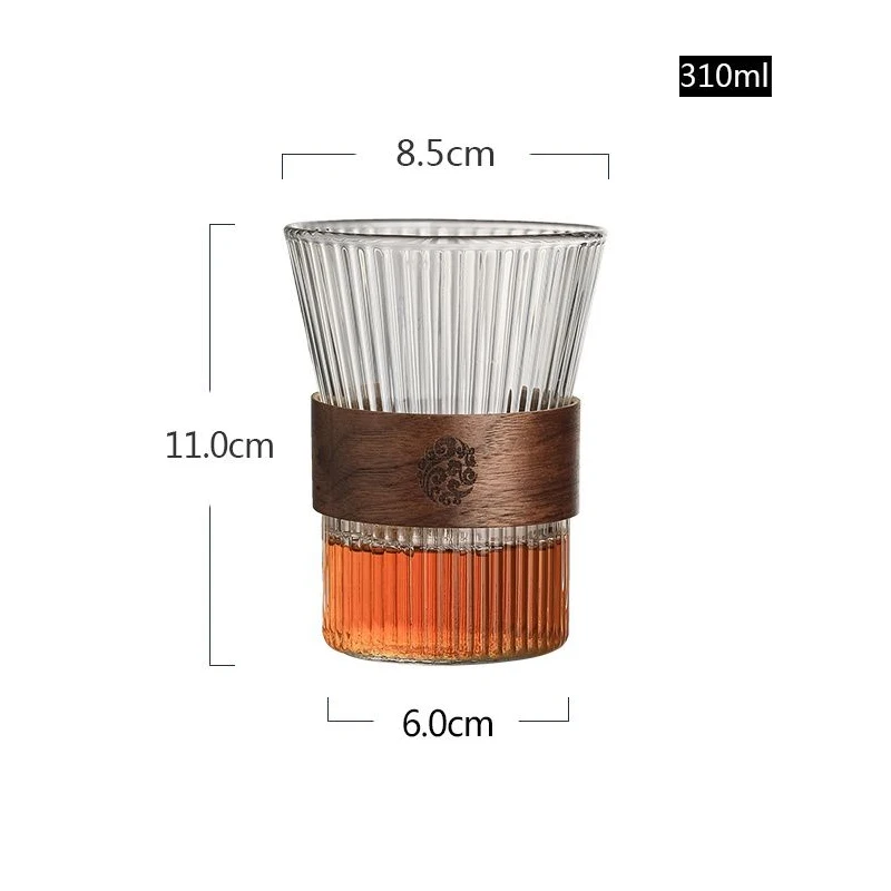 Креативная прозрачная стеклянная кофейная чашка 330 мл с изоляционным покрытием