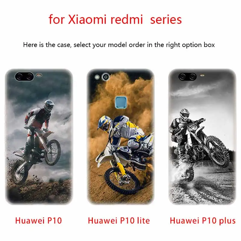 Moto Cross Motorcycle TPU Cover Phone Cases Luxury Silicone Soft For Huawei P50 P40 P30 P20 Pro P10 Lite P Smart Z 2020 2019 | Мобильные