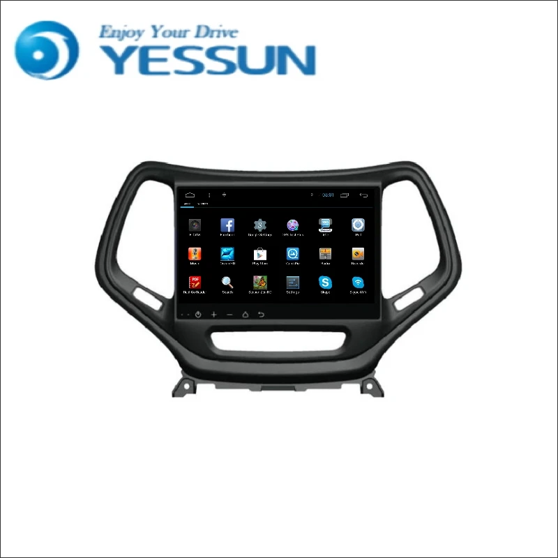 YESSUN для Jeep Cherokee Android большой экран автомобильная навигация GPS HD сенсорный стерео