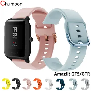20mm 22mm correa for huami amazfit gts strap smartwatch band for amazfit gtr 42mm bip u bip gts 2 mini silicone bracelet wrist free global shipping