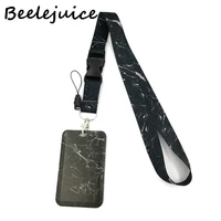 marble texture lanyard badge holder id card lanyards mobile phone rope key lanyard neck straps keychain accessories kids gifts