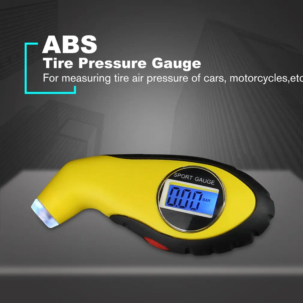 Car Electronic Digital LCD Tire Pressure Gauge Meter 0-100 PSI Backlight Tyre Manometer Barometers Tester Tool | Инструменты