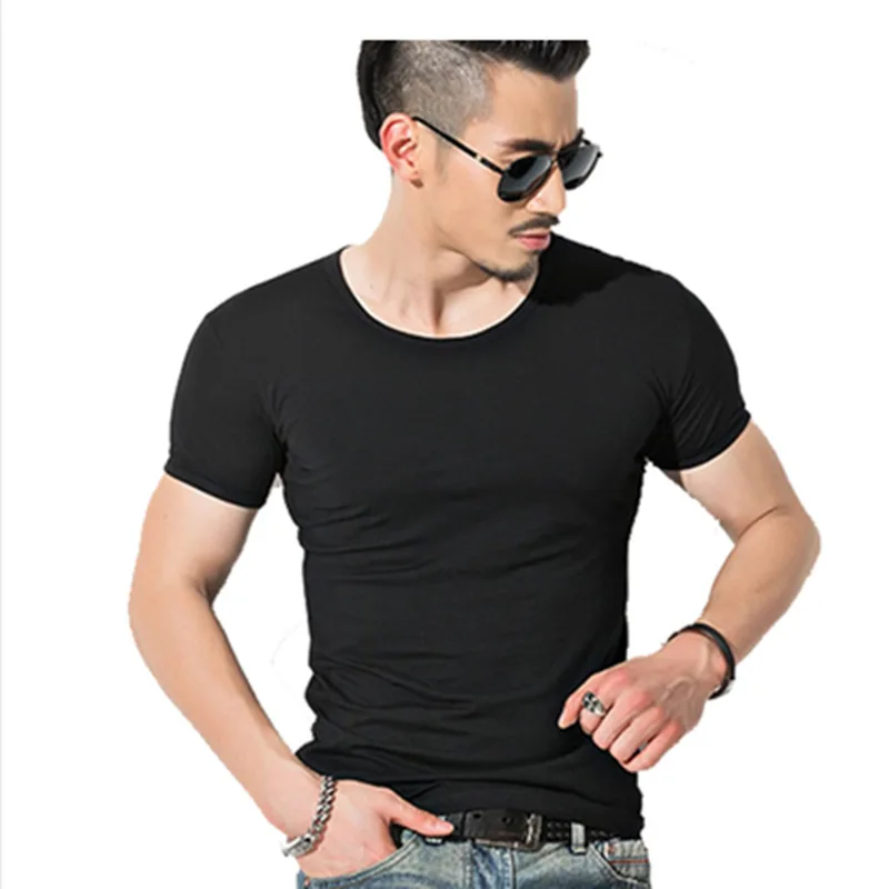 2019 корейские размера плюс 4XL Чистый тройник Топ Повседневная хлопковая Футболка