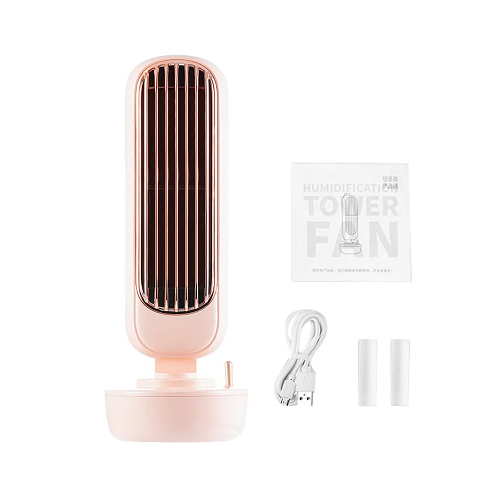 

5W Tower Fan 220ml Standing Water Cooler Adjustable Water Cooling Fan Portable Personal Air Conditioner Humidifier Bladeless Fan