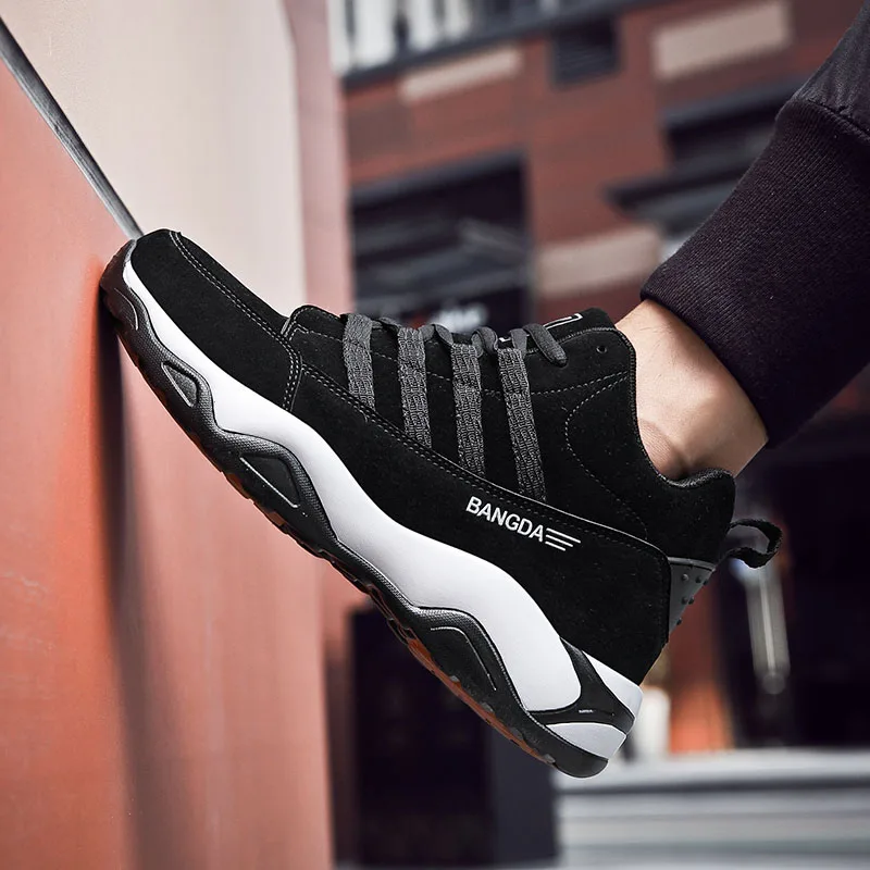 

Big Size Man Shoes Low Top Men's Leather Sneakers Platform Shoes for Men Outdoor Hiking Sport Shoe Men Waterproof Work Shoe 258B