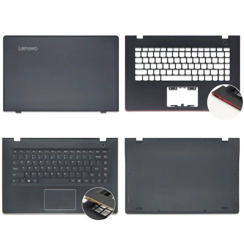 

NEW For Lenovo Ideapad 700s-14isk 700s-14 Laptop LCD Back Cover/Palmrest with Keyboard/Bottom Top Upper Case Red Gold