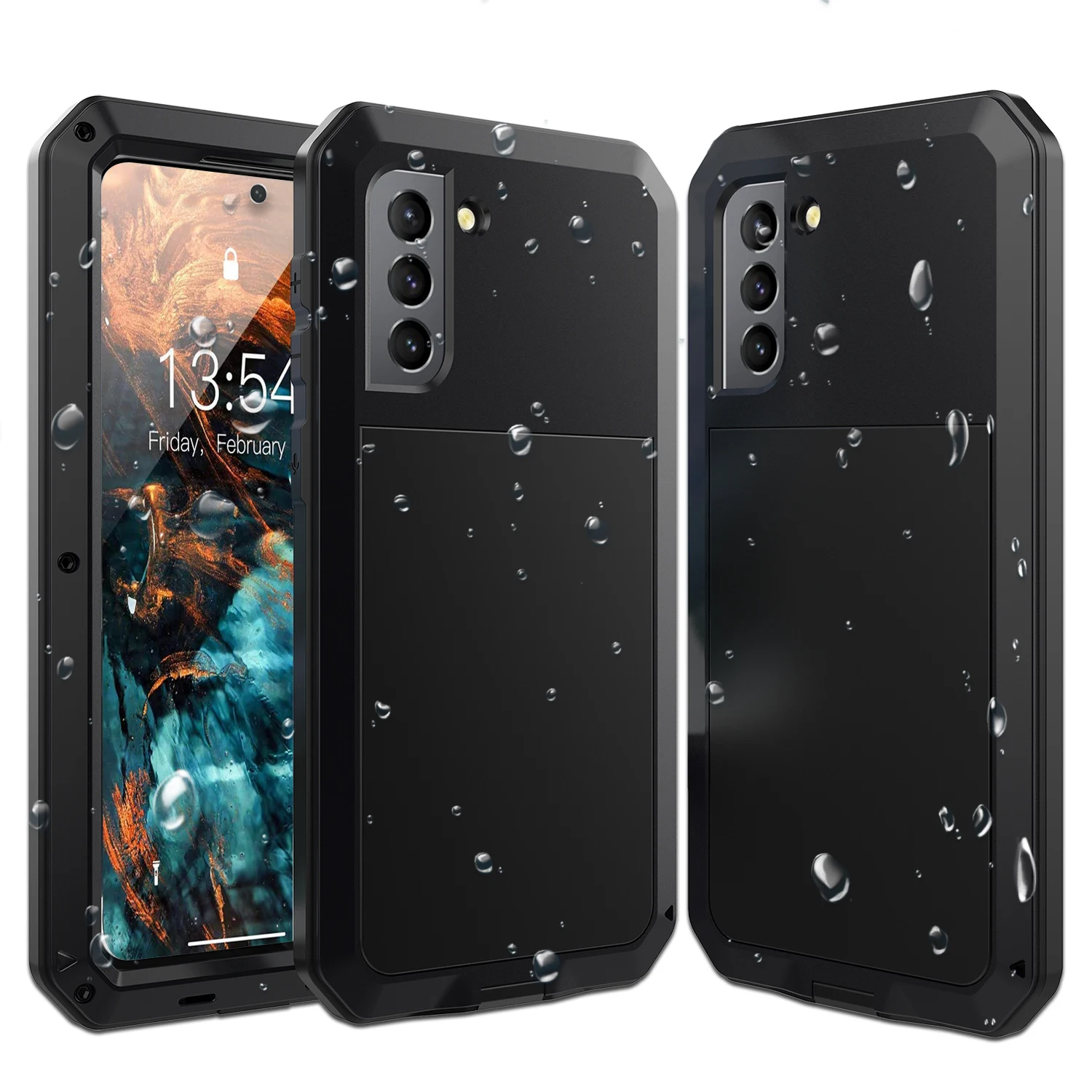 

For Samsung Galaxy S21 Ultra/S21 Plus Case Aluminum Metal Case Original Shockproof Drop Heavy Duty Protection Doom Armor for S21