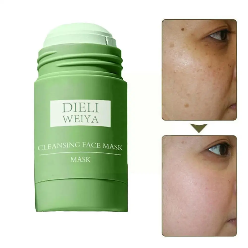 

Green Tea Mask Oil Control Acne Clearing Mask Cleansing Moisturizing Blackhead Mask Fine Beauty Pores Care Face Mud Skin Y5N8