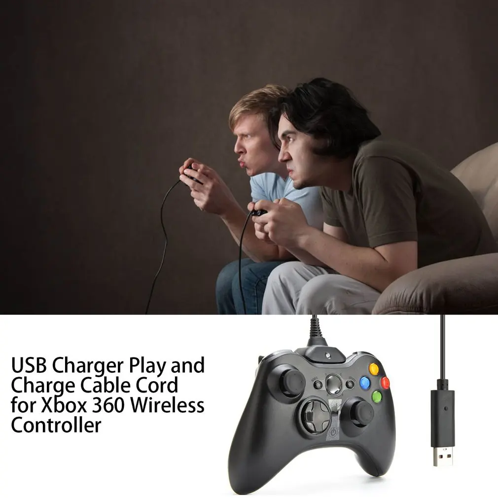 USB зарядное устройство и зарядный кабель для беспроводного контроллера Xbox