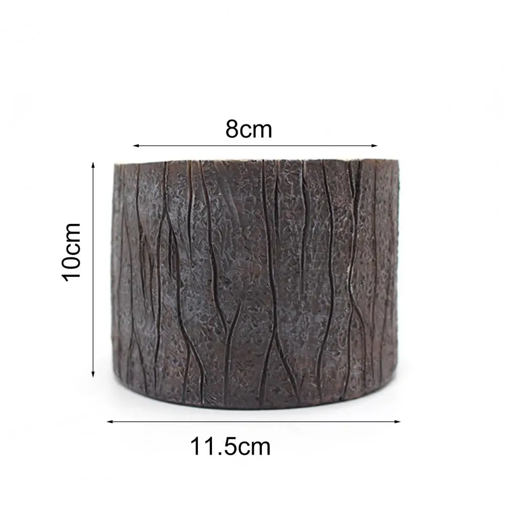 

Lovely tree stump flower pot brown creative garden home office decoration flower pot small bonsai pot home decoration