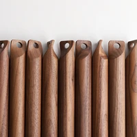 Black Walnut Rolling Pins Solid Wood Baking Accessories Long Size Rolling Pin With Hole Kitchen Appliances Tools Baking Gadgets