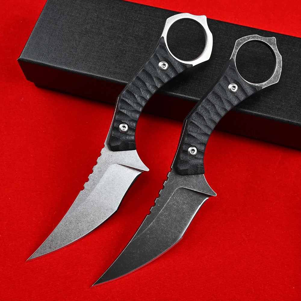 Нож-керамбит Cs Go с фиксированным лезвием D2 карманные уличные ножи охотничий