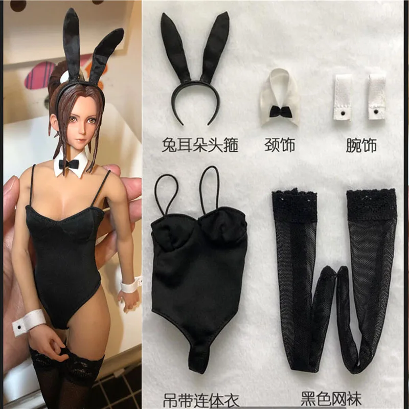 

1/6 Female Soldier Sexy Bunny Girl Costume Set Clothes Model Fit 12'' Female Action Figure Body
