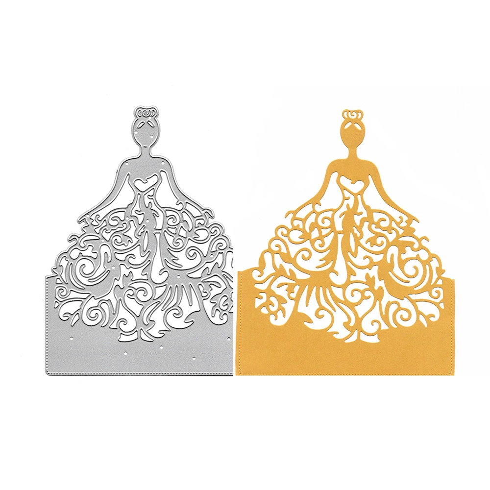 

Dies Scrapbooking Soldes Bride Die Cut For Card Making Album Decor Embossing Stencil Metal Craft Clear Stamp And Cutting Dies