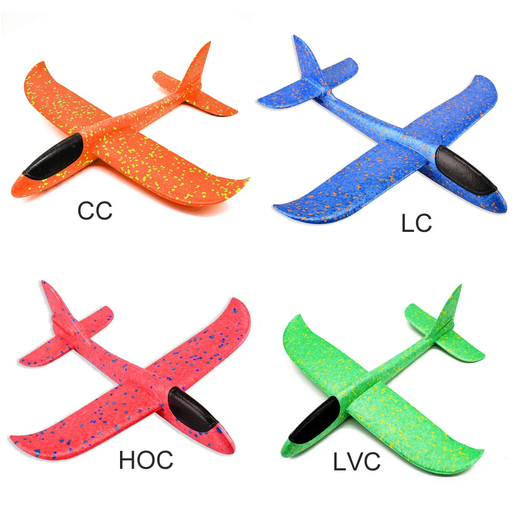 

2 pieces 38cm Hand Throw Airplane Toys EPP Foam Glider Plane Model For Children Outdoor Lightweight Red & Orange