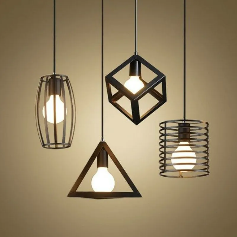 Ретро креативный Железный светодиодный подвесной светильник индустриальный для