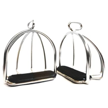 2 Pcs Cage Horse Riding Stirrups Steel Horse Saddle Anti-Skid Horse Pedal Equestrian Safety Equipment