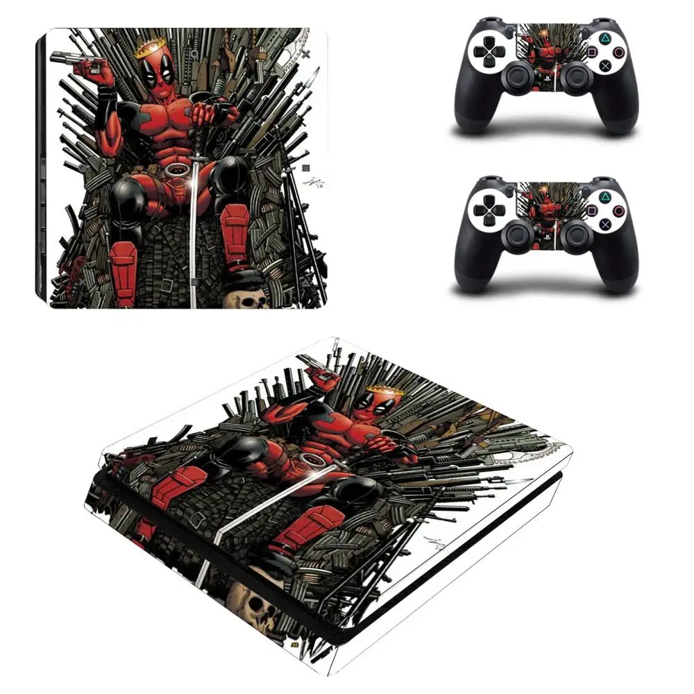 YSP4S-0930 Deadpool PS4 тонкая кожа Наклейка виниловая обложка для Playstation 4 DuslShock 4 консоль и контроллер PS4 Slim Skins наклейка s - Цвет: YSP4S-0930