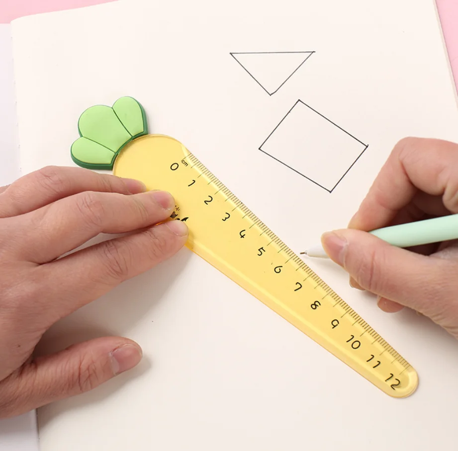 12 см Милая мультяшная звезда морковь пластиковая линейка стационарный аксессуар