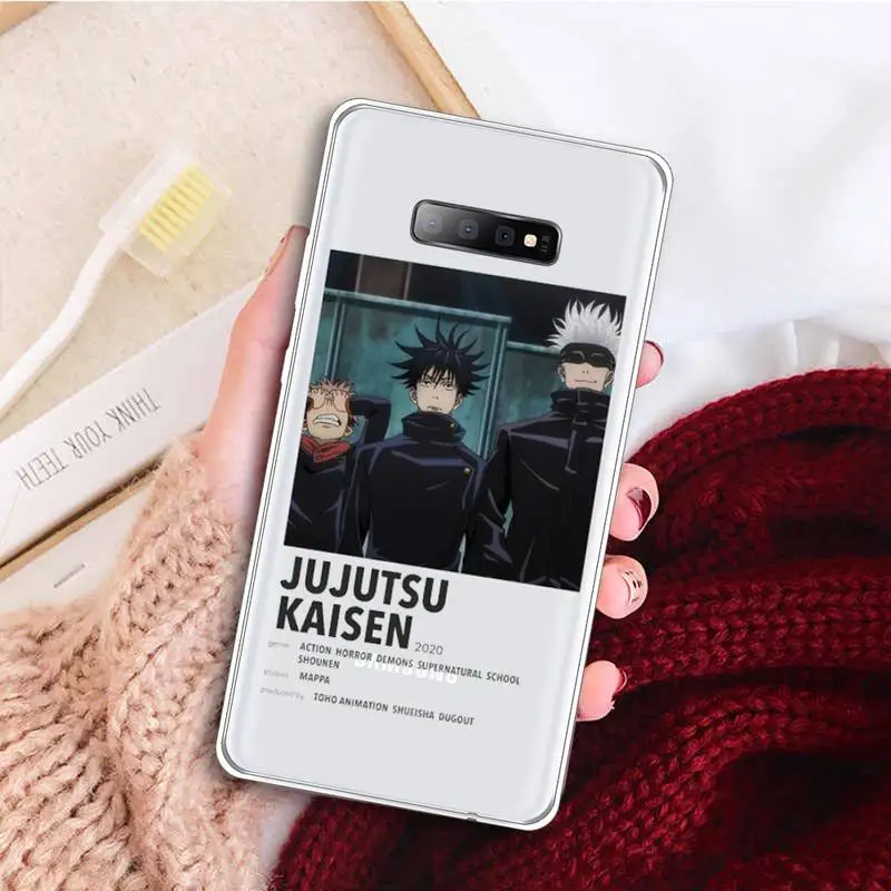 

Jujutsu Kaisen Satoru Gojo anime Phone Case Clear Transparent for samsung A 21s 50 71 S 8 9 20 note 10 20 plus ultra