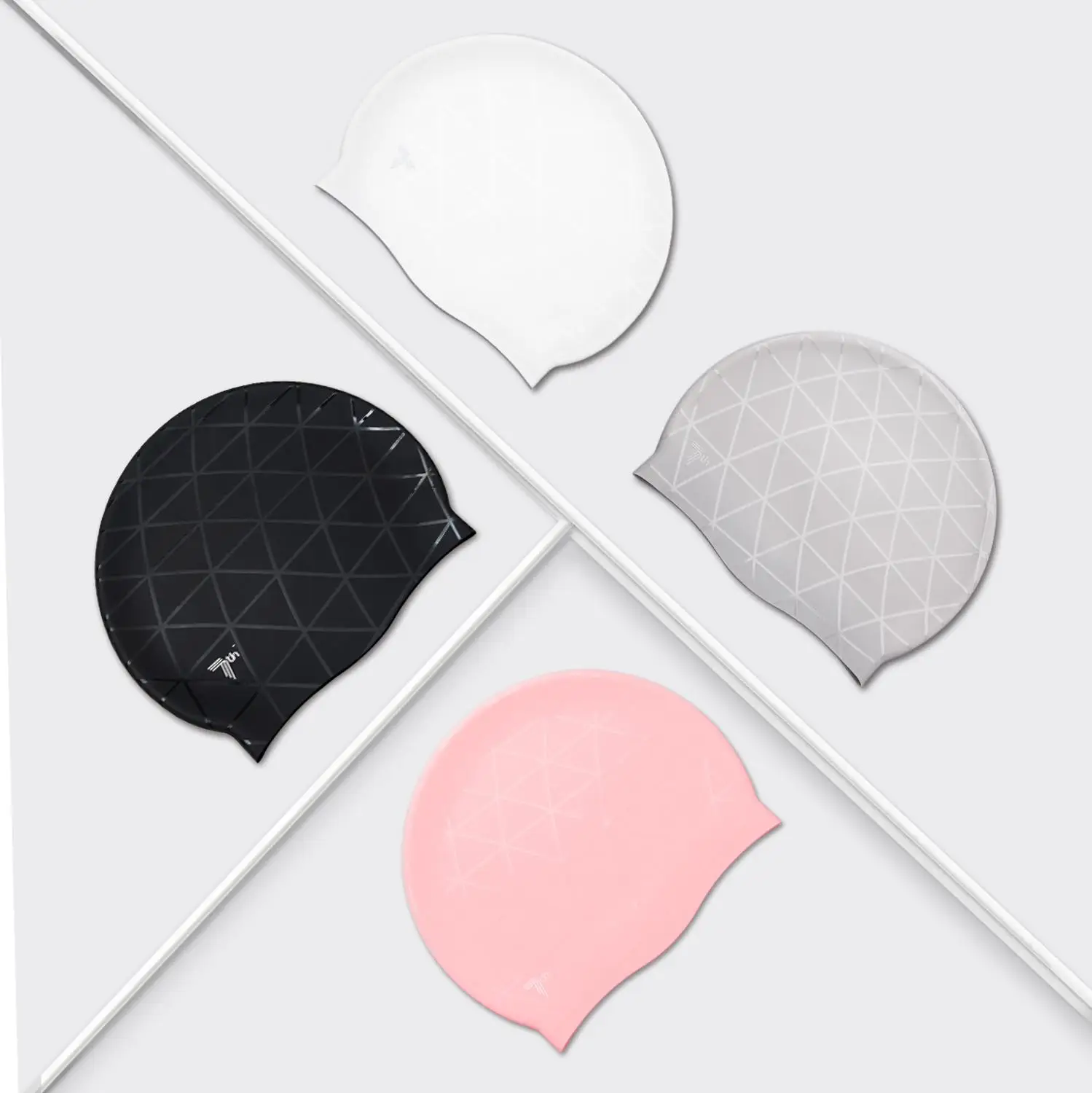 Розовая 3D эластичная профессиональная силикагелевая Водонепроницаемая шапка