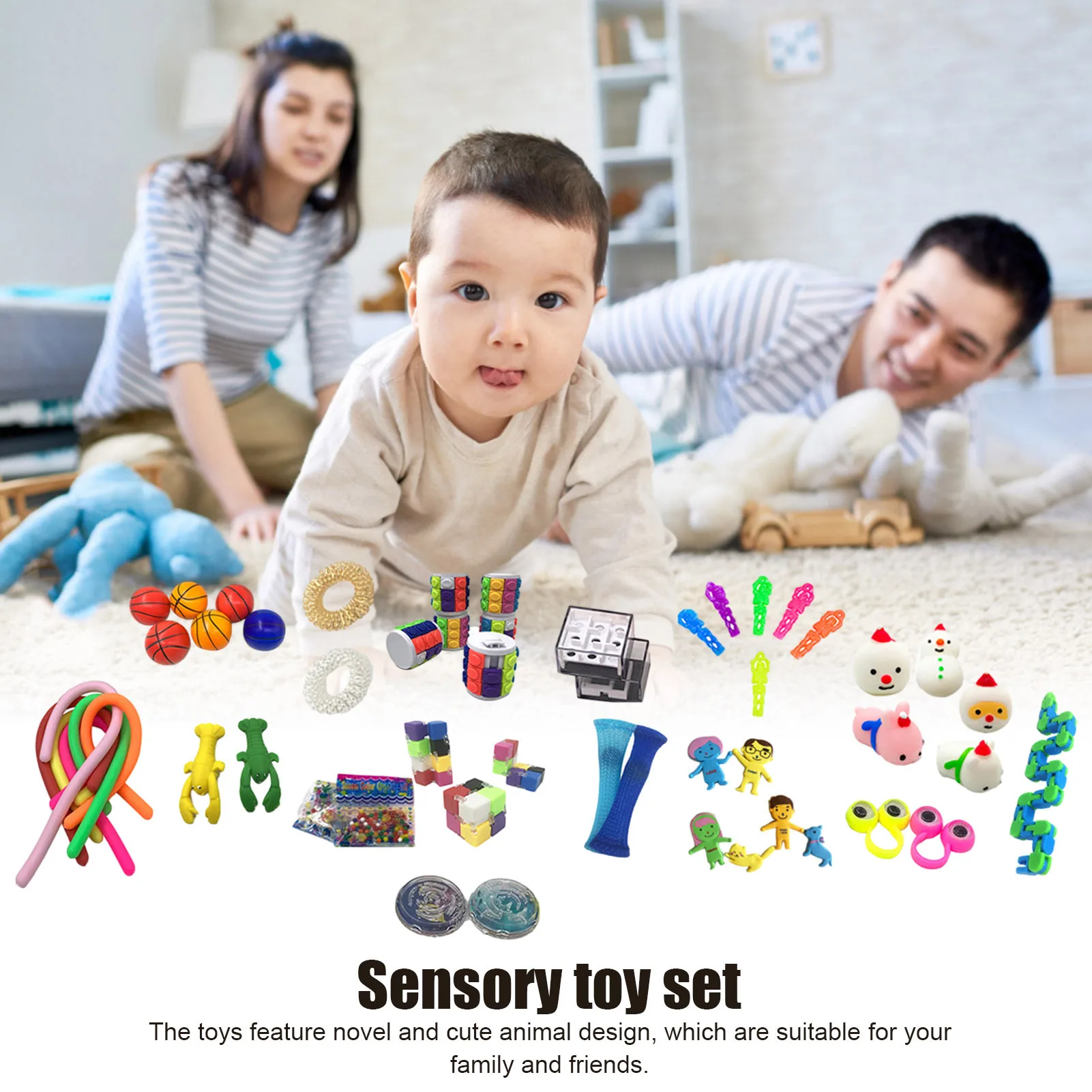 Juguetes sensoriales para aliviar el estr&eacute;s para ni&ntilde;os y adultos, Set de 50 Uds., para aliviar el estr&eacute;s-2