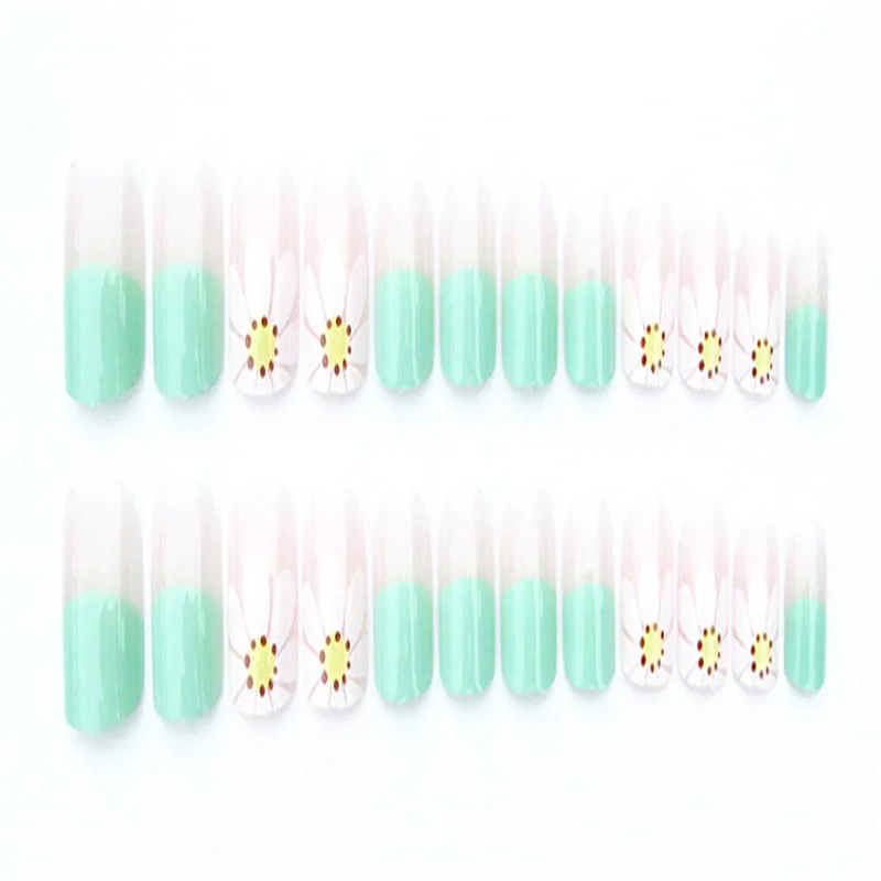 Высококачественные модные новые накладные ногти короткий абзац Сетка Красный