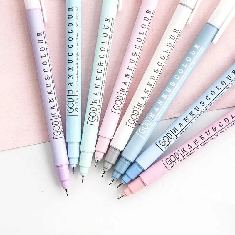 8 шт./упак. многоцветная портативная гелевая ручка с чернилами подводка для