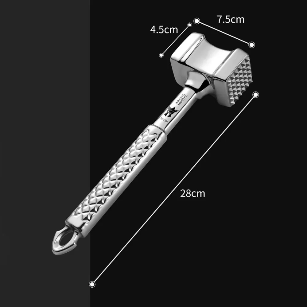 

Stainless Steel Meat Hammer Dual-Sided Meat Hammer Steak Pounder Mallet