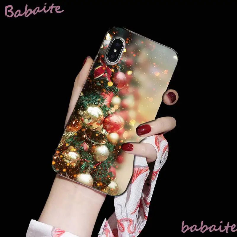 Babaite Merry christmas зимний красивый светильник с узором чехол для телефона для iPhone 8 7 6 6S Plus X XS MAX 5 5S SE XR 11 11pro 11promax