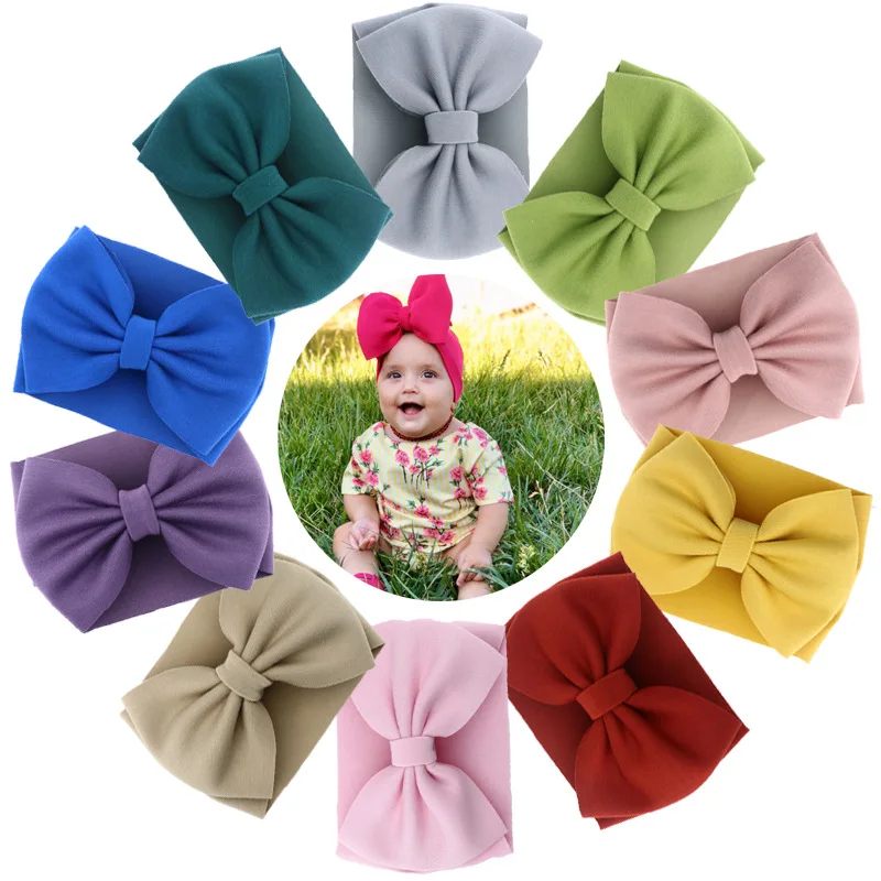 34pcs/lot Baby Headband Bow Knotted Turban Head Wrap Girl Hair Accessory Opaska Dla Dziewczynki | Детская одежда и обувь