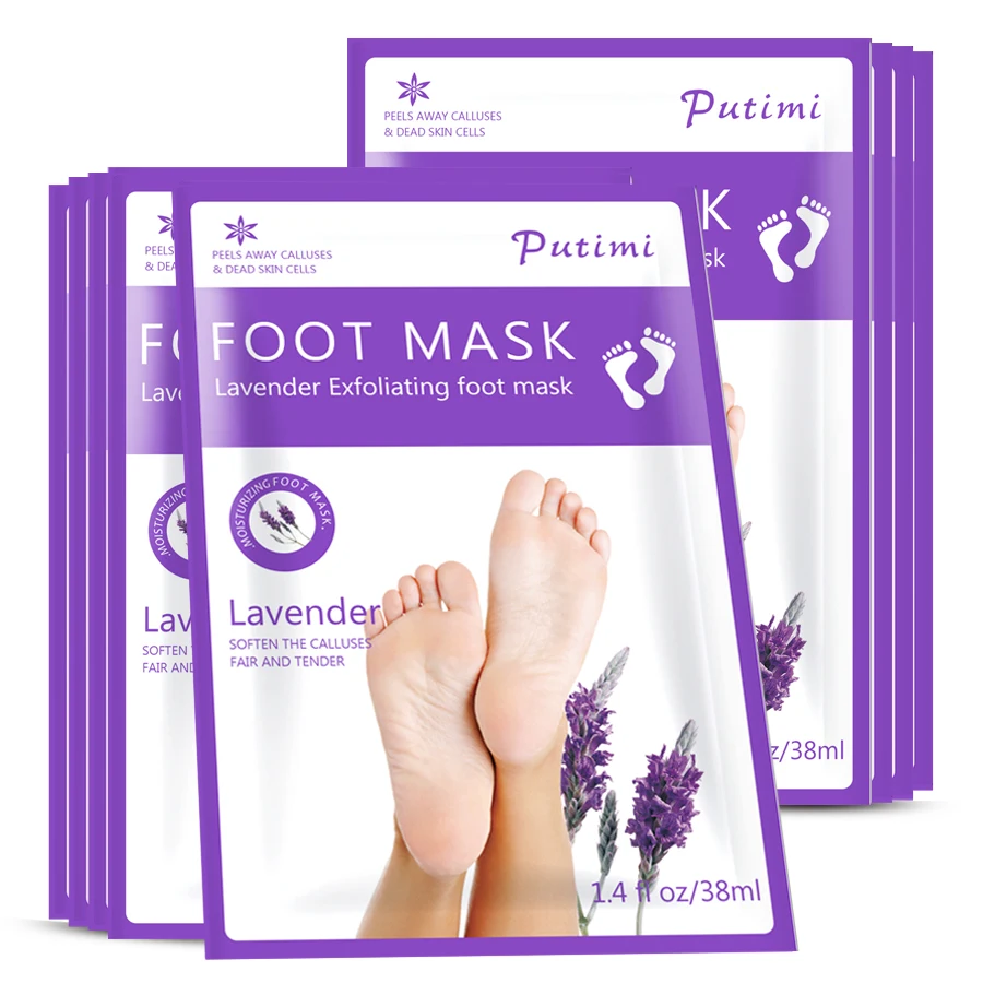 

Lavender Foot Mask Callus Remover Dead Skin Pedicure Cream Essence Moisturizing Exfoliating Feet Mask for Legs Socks Peel Mask