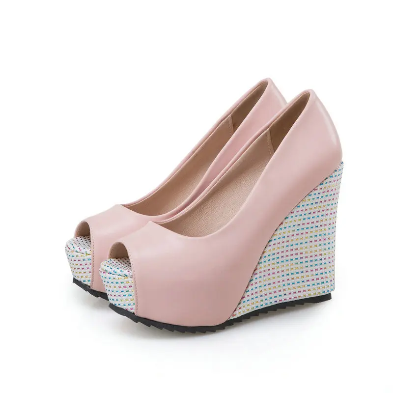 

Spring and summer new sandals women's slope heel high heels elegant temperament sexy fish mouth shoes lady shallow mouth shoes