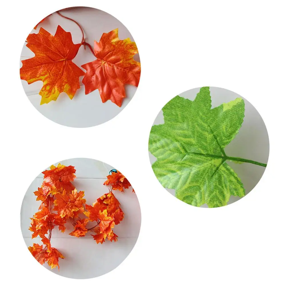 

5Pcs Artificial Maple Grape Leaf Vine Plant DIY Party Home Wedding Wall Decor