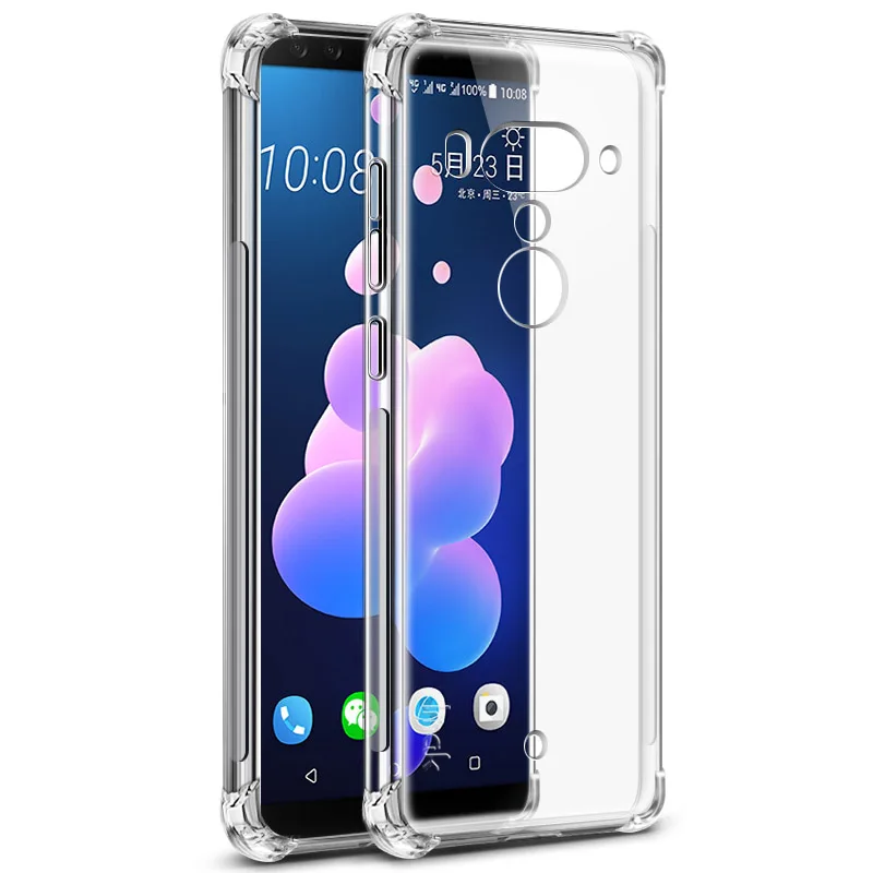 Чехол для htc U12 Plus, силиконовый чехол для htc U12Plus, чехол IMAK из ТПУ для htc U12 Plus, защитный чехол 360 U 12 U12Plus U12 - Цвет: Прозрачный