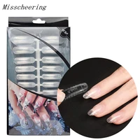 240 pcsbox acrylic nail art forms uv gel board nail finger quick extensions tips mold diy design manicure accessory tools