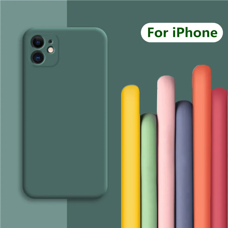 Роскошный мягкий чехол из жидкого силикона для iphone SE 2020 iPhone 11 Pro Max X XR XS 5 6 6s 7 8 Plus 2 SE2